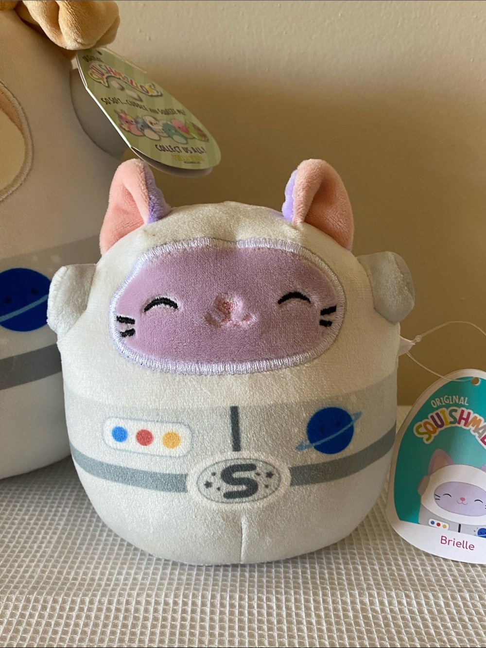 Squishmallows Gordon Astronaut Dog 8” & Brielle Cat 5” Plush Set NWT - Picture 4 of 16